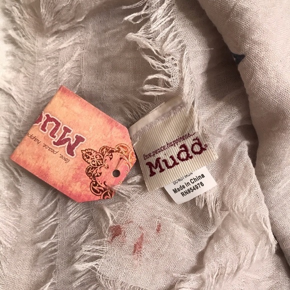 SILVER GRAY AMERICANA STARS SCARF FALL CASUAL USA - Picture 4 of 4